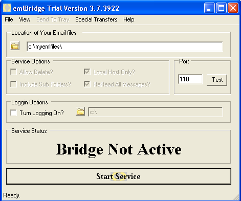 emlBridge 3.7.1 software screenshot