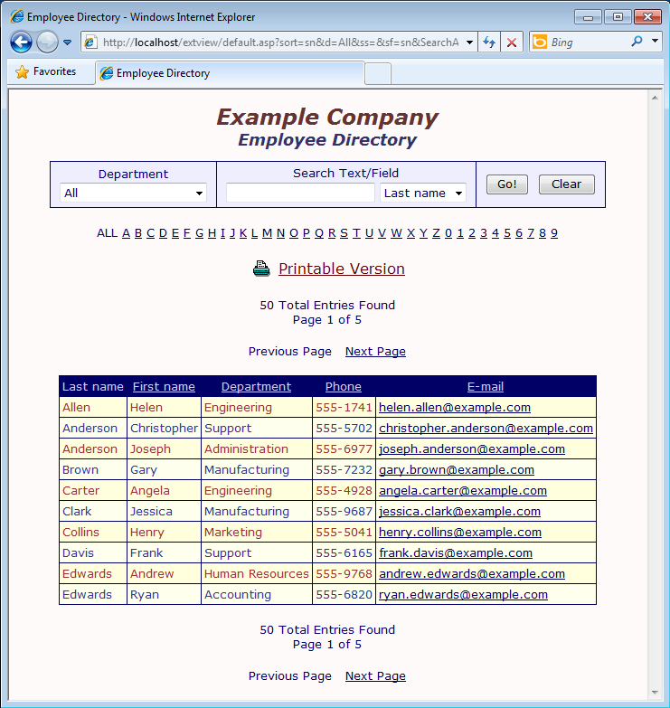 extVIEW Active Directory View/Search 2.66 software screenshot
