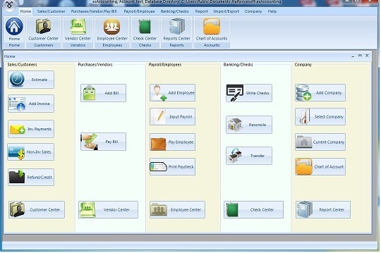 ezAccounting Software 2.3.5 software screenshot