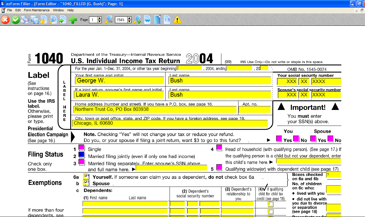 ezForm Filler 1.0.11 software screenshot