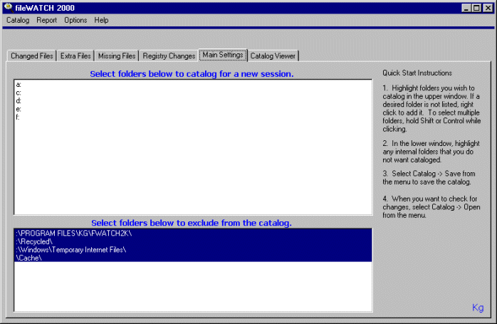 fileWATCH 5.01 software screenshot