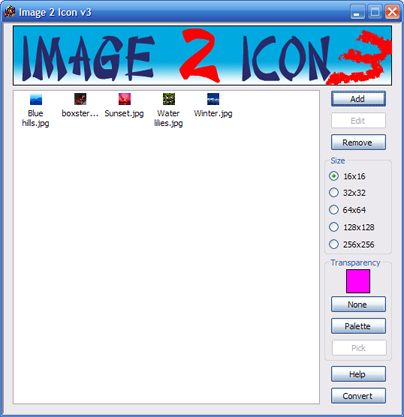 free Image 2 Icon Converter 3.2 software screenshot