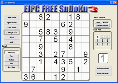 free SuDoKu 3.87 software screenshot