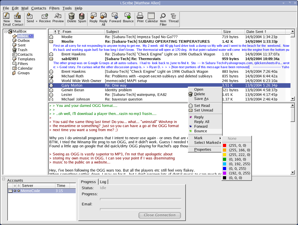 i.Scribe 2.1.50 software screenshot