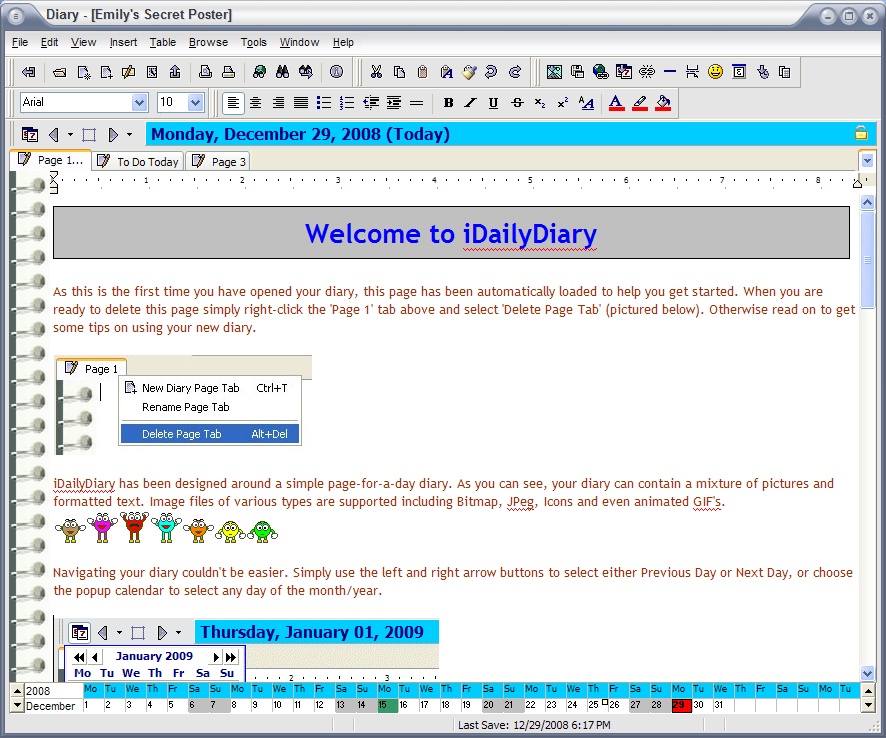 iDailyDiary Free 3.92 software screenshot