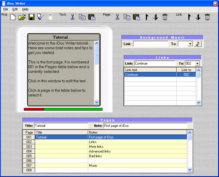iDoc Writer 1.2 software screenshot