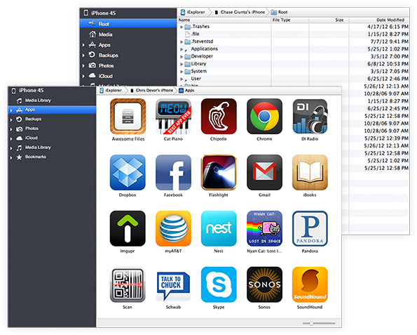 iExplorer 4.1.7.0 software screenshot