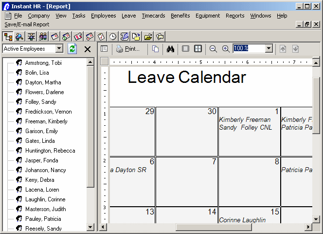 iLeave and Attendance Software 3.0 software screenshot