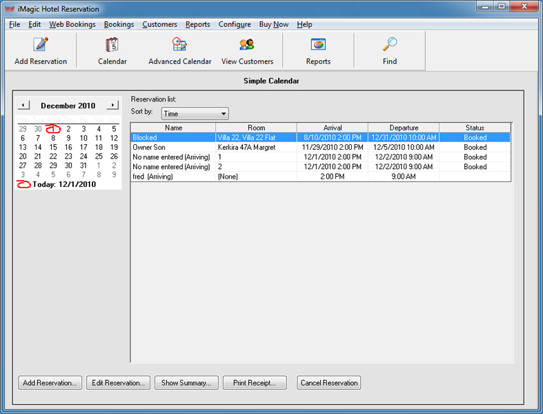iMagic Hotel Reservation 5.96 software screenshot