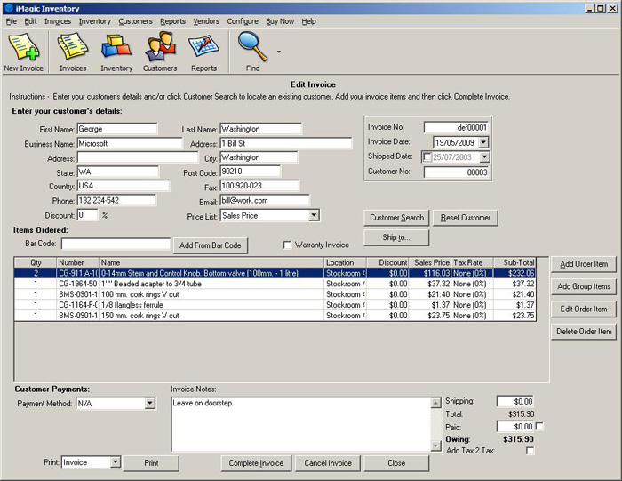 iMagic Inventory Software 4.62 software screenshot