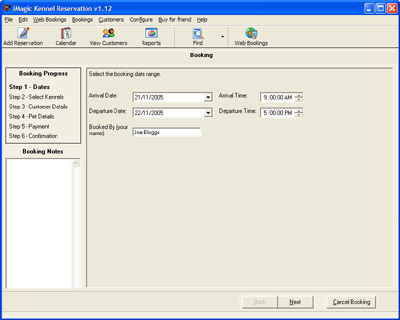 iMagic Kennel Reservation 1.21 software screenshot