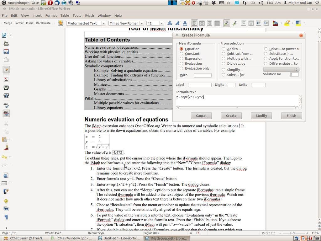 iMath 2.1.0 software screenshot