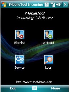 iMobileTool Incoming Calls Blocker 2.1 software screenshot