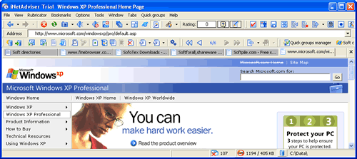 iNetAdviser 4.5.40 software screenshot