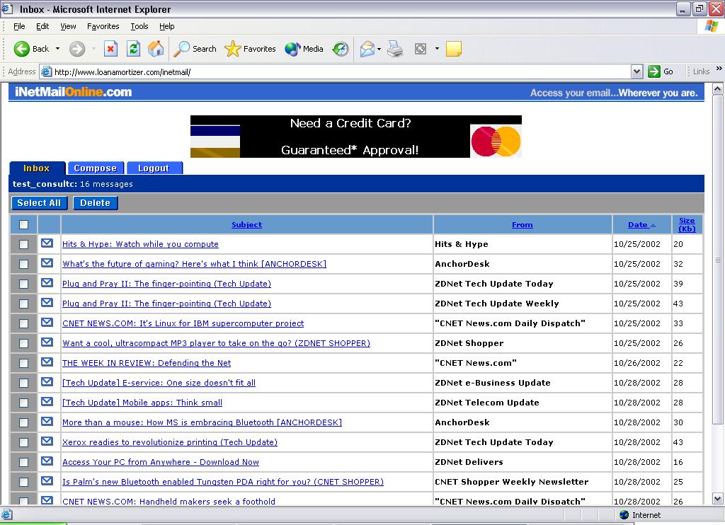 iNetMail Demo 1.0 software screenshot