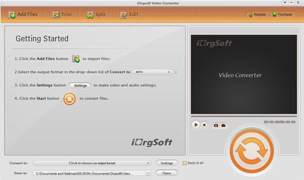iOrgSoft Video Converter 5.2.9 software screenshot