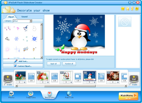 iPixSoft Flash Slideshow Creator 4.5.6 software screenshot