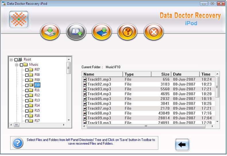 iPod Erased Files Restore 3.0.1.5 software screenshot
