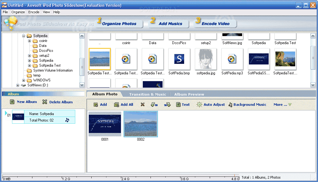 iPod Photo Slideshow 1.10 software screenshot