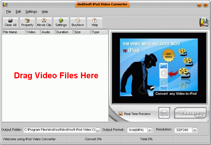 iPod Video Converter platinum 1.00 software screenshot