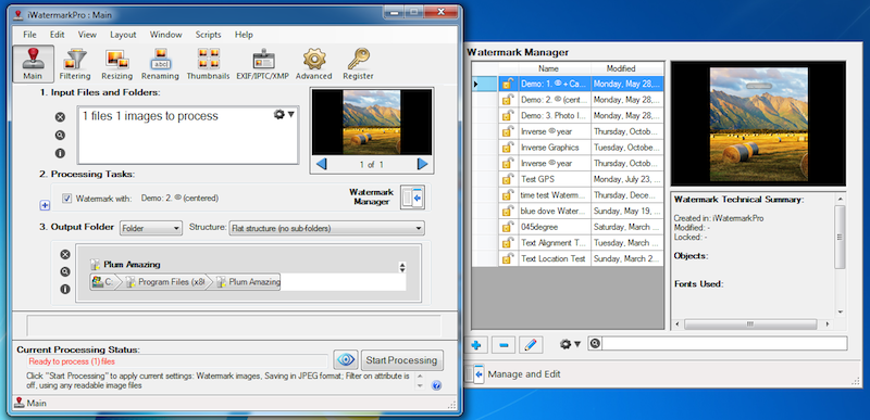 iWatermark Pro 2.0.5 software screenshot