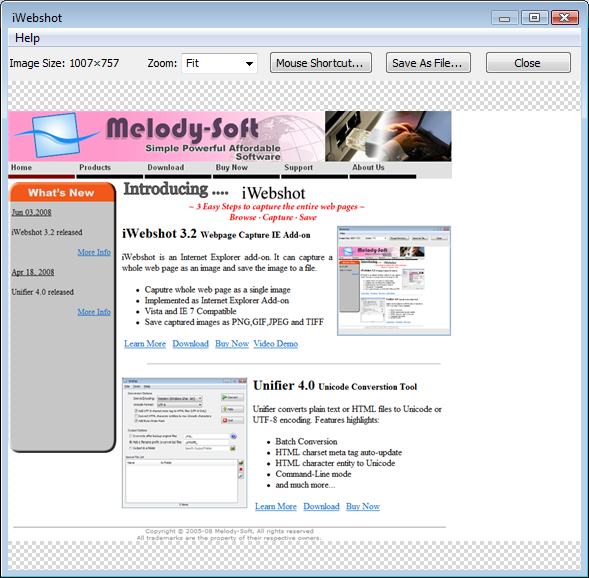 iWebshot 3.3.2 software screenshot