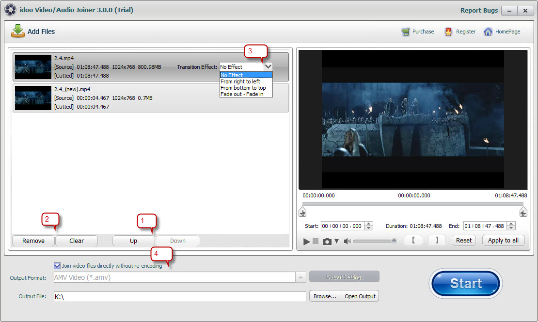 idoo Video Editor Pro 3.5.0 software screenshot