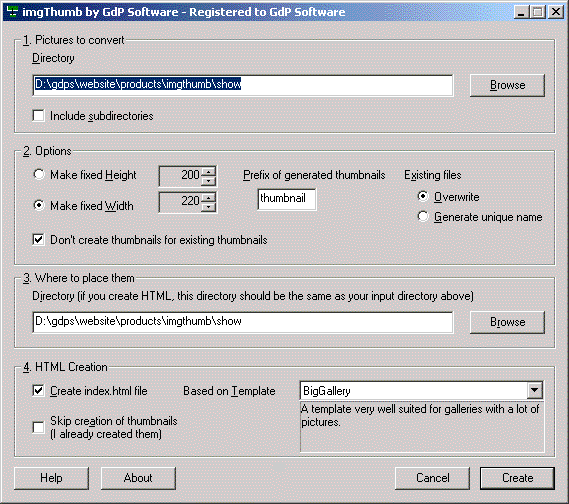 imgThumb 1.5.2 software screenshot