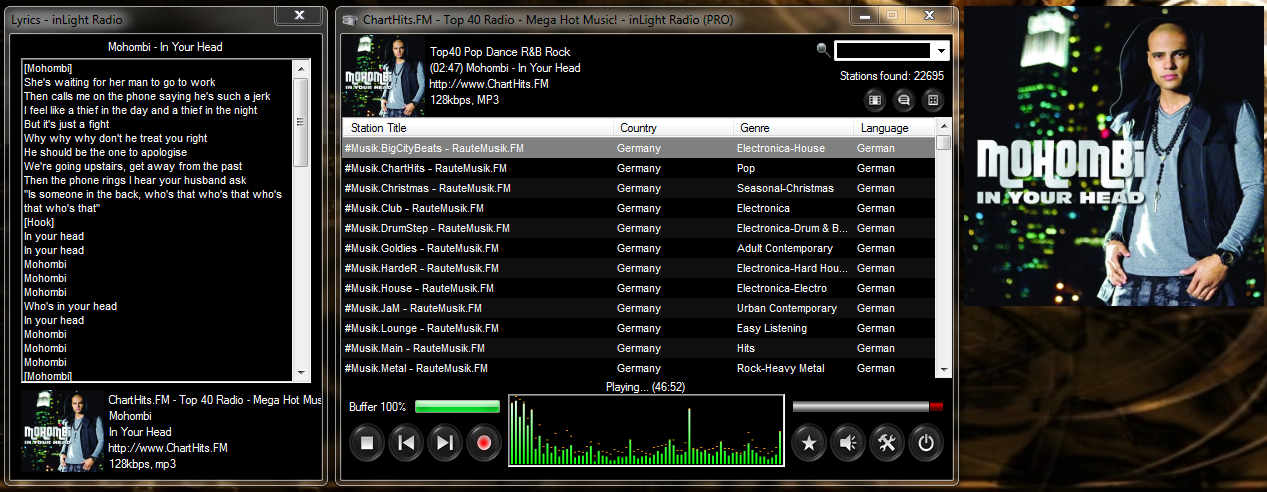 inLight Radio Portable 1.4.4.0 software screenshot