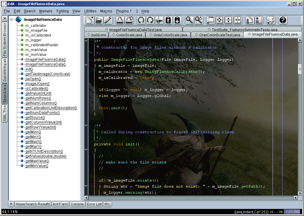 jEdit 5.3.0 software screenshot