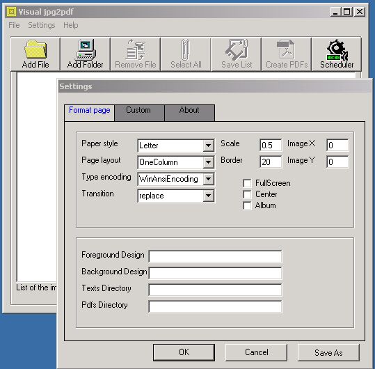 jpg2pdf 2.4 software screenshot