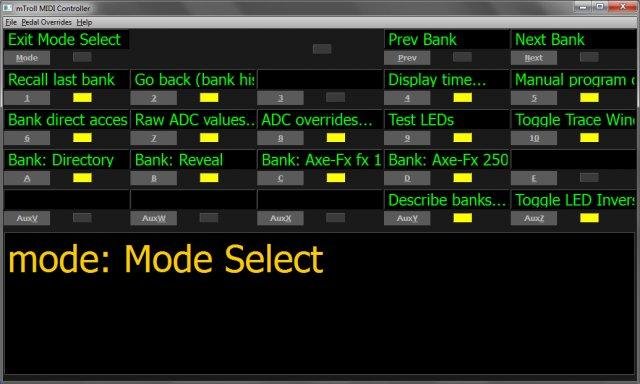 mTroll MIDI Controller 2015.03.27 software screenshot