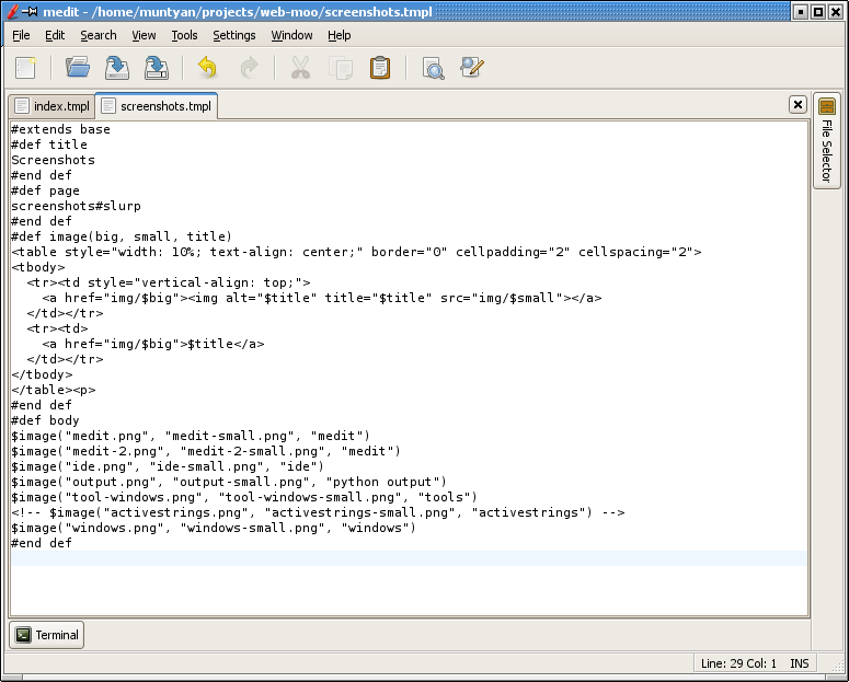 medit 1.1.0 software screenshot