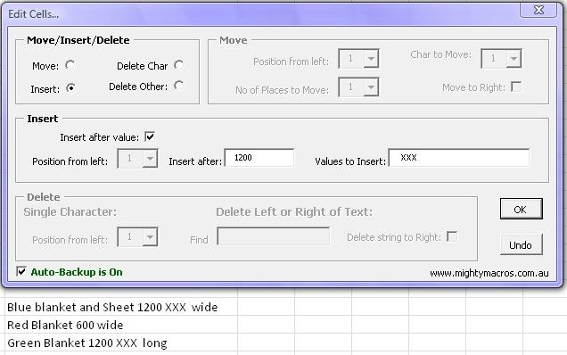 mightymacros Excel Utilities 3.36 software screenshot