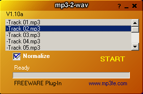 mp3-2-wav converter 1.16 software screenshot