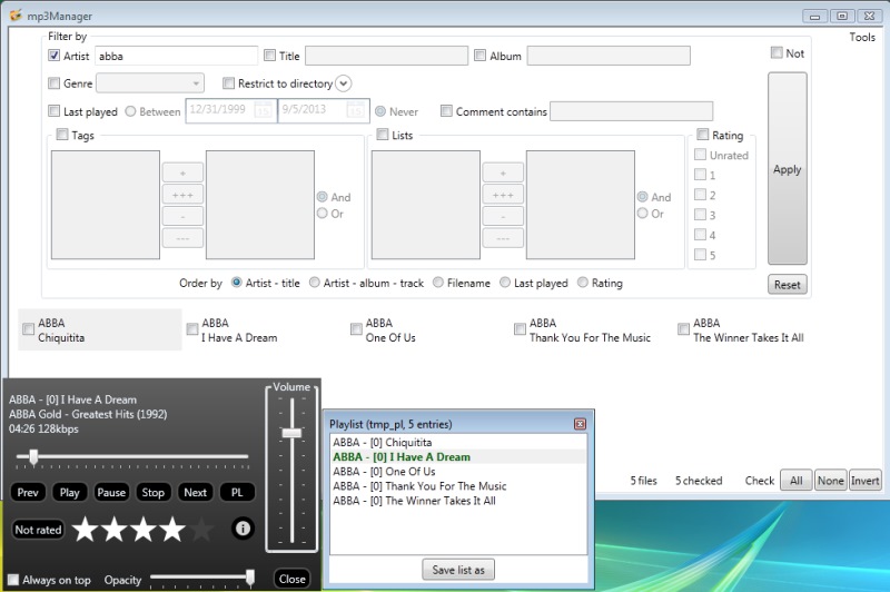 mp3Manager 4.0.6275.37223 software screenshot