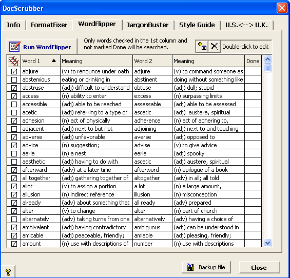 myWriterTools 1.15 software screenshot