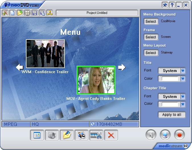 neoDVD 7 software screenshot