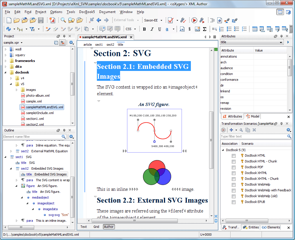 oXygen XML Author 17.0.2015043018 software screenshot