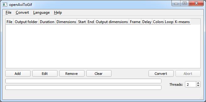 openAviToGif 0.5.1 Beta software screenshot