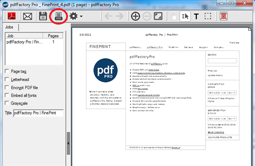 pdfFactory Server Edition 6.16 software screenshot