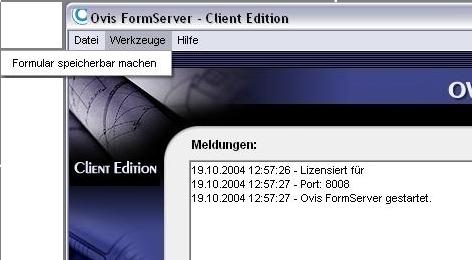 pdfFormServer 3.4 software screenshot