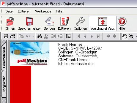 pdfMachine Signer 10.9 software screenshot