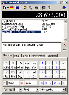 pmaCalc 6.1 software screenshot