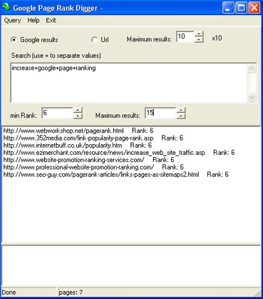 prDigger 1.2.8 software screenshot