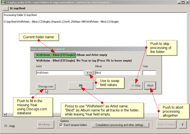 taghycardia 1.03 software screenshot