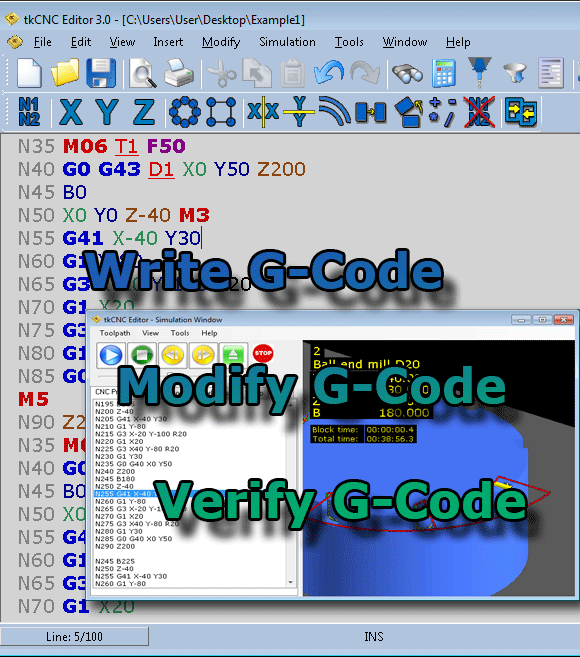 tkCNC Editor 3.0.0.175 software screenshot