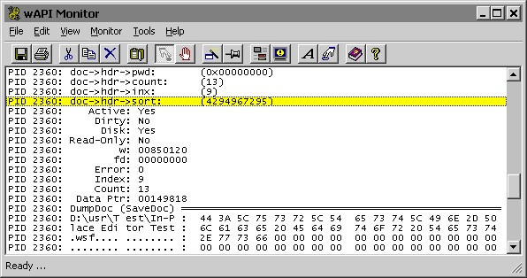 wAPI Monitor 2000 3.3 software screenshot