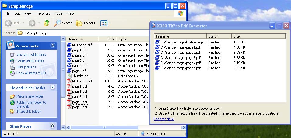 x360soft - Tiff to Pdf Converter 2.16 software screenshot