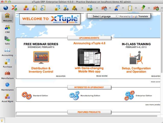 xTuple ERP: PostBooks 4.4.1 software screenshot